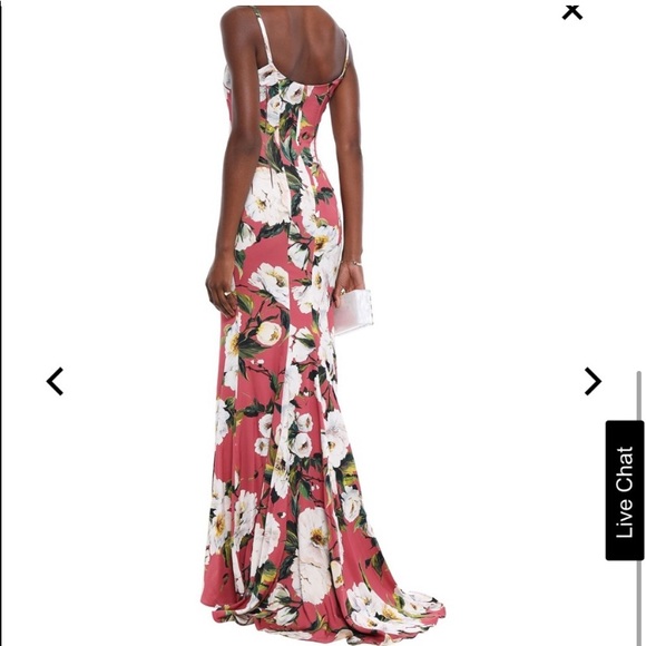 DOLCE GABBANA PINK FLORAL SILK dress IT42 (size 40-small) authentic - Picture 5 of 13